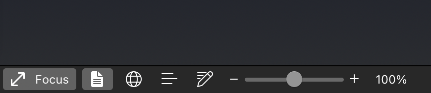 A screenshot showing the Zoom slider in Microsoft Word.